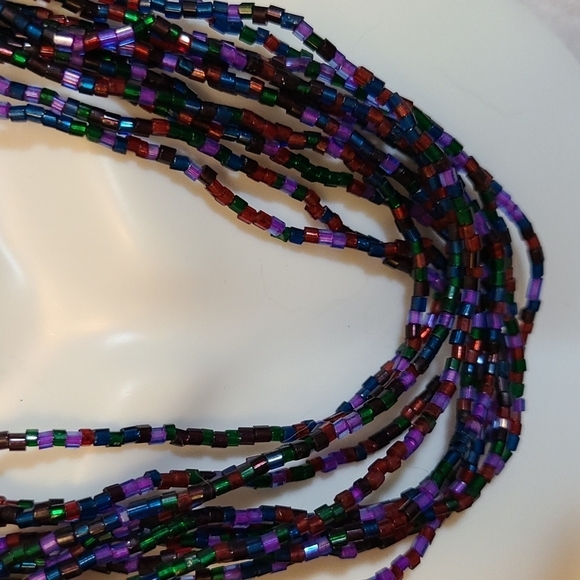 Necklace beaded multi layer mini beads - Picture 3 of 4